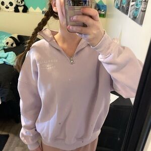 Women's Light Purple Half-Zip Sweater